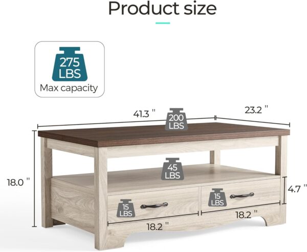 Farmhouse Coffee Table with Storage Wholesale made in Malaysia  Factories and Manufacturers - Image 2